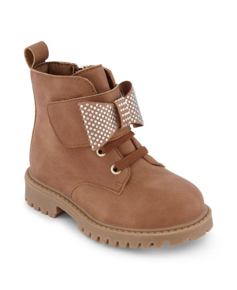 Ботинки Jessica Simpson Daria Bow Casual Booties для девочек-малышей, цвет: Коньячный