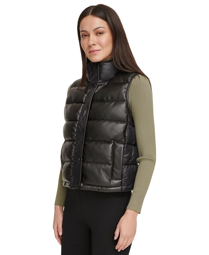 DKNY Women's Sleeveless StandCollar Puffer Vest Macy's
