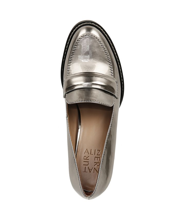 Naturalizer Women's Dabney Slip on Heeled Loafer Pump, Pewter Metallic, 5.5  : : Clothing, Shoes & Accessories