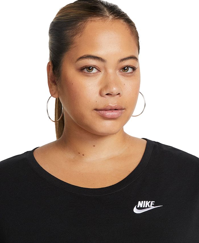 Nike Plus Size Active Sportswear Club Essentials Short-Sleeve T-Shirt -  Macy's
