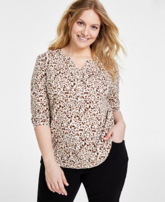 macy's style and co plus size tops