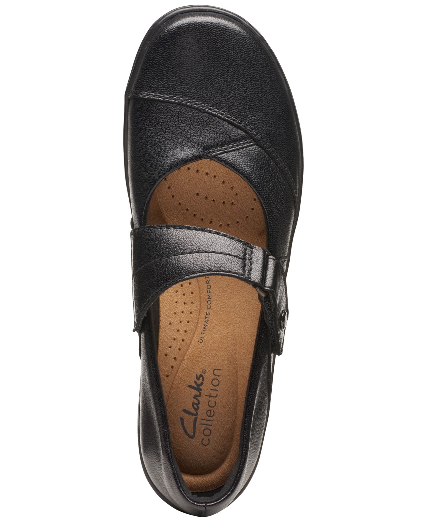 Женские балетки Clarks Cora Gema Mary Jane Flats, цвет: Чёрный — фото 4