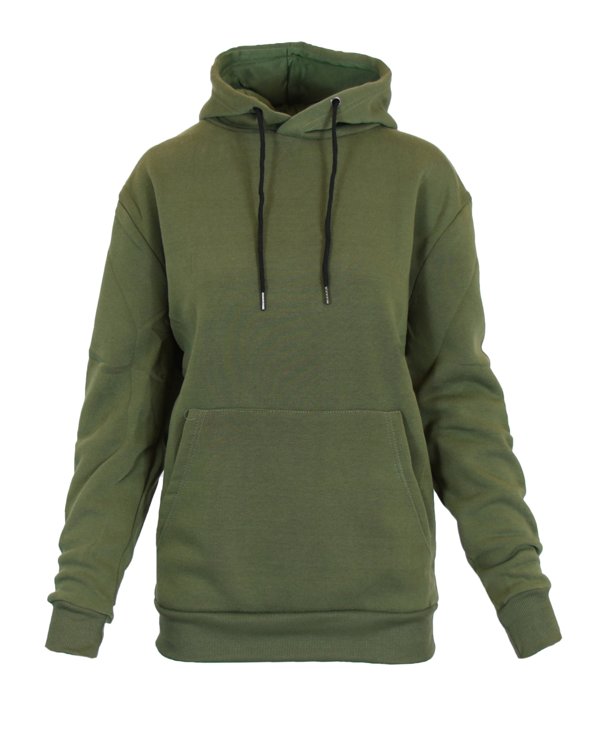 Galaxy By Harvic Women's Heavyweight Loose Fit Fleece Lined Pullover Hoodie In Olive