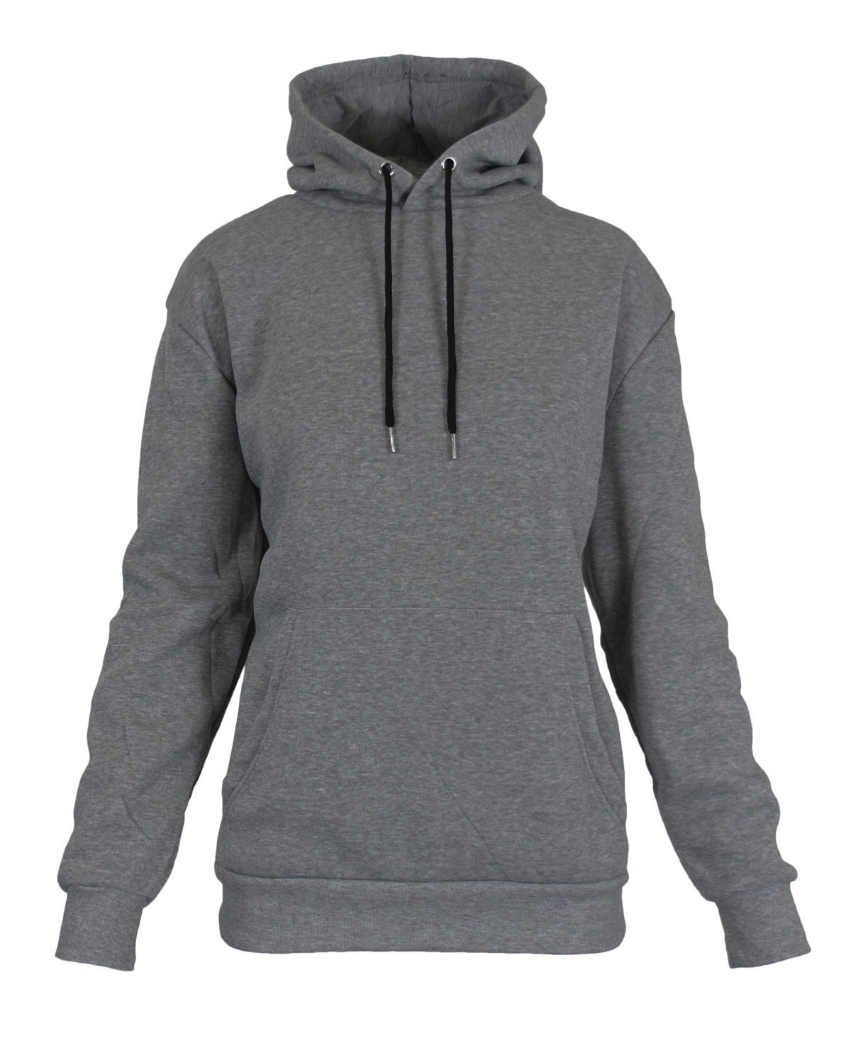 Galaxy By Harvic Women's Heavyweight Loose Fit Fleece Lined Pullover Hoodie In Charcoal
