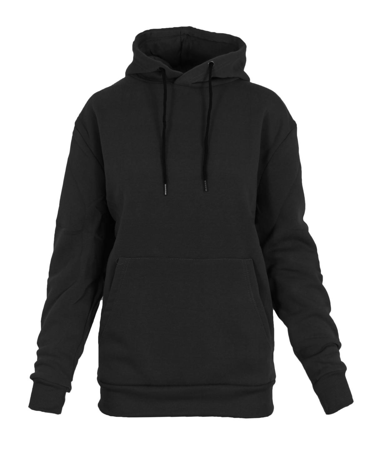 Galaxy By Harvic Women's Heavyweight Loose Fit Fleece Lined Pullover Hoodie In Black