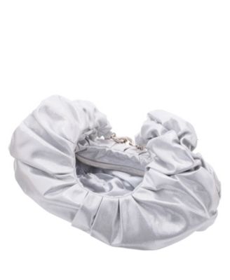 Ruched Metallic Hobo