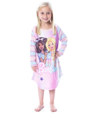 Barbie Mattel Girls' Raglan Child Nightgown Pajama With Best Friend ...