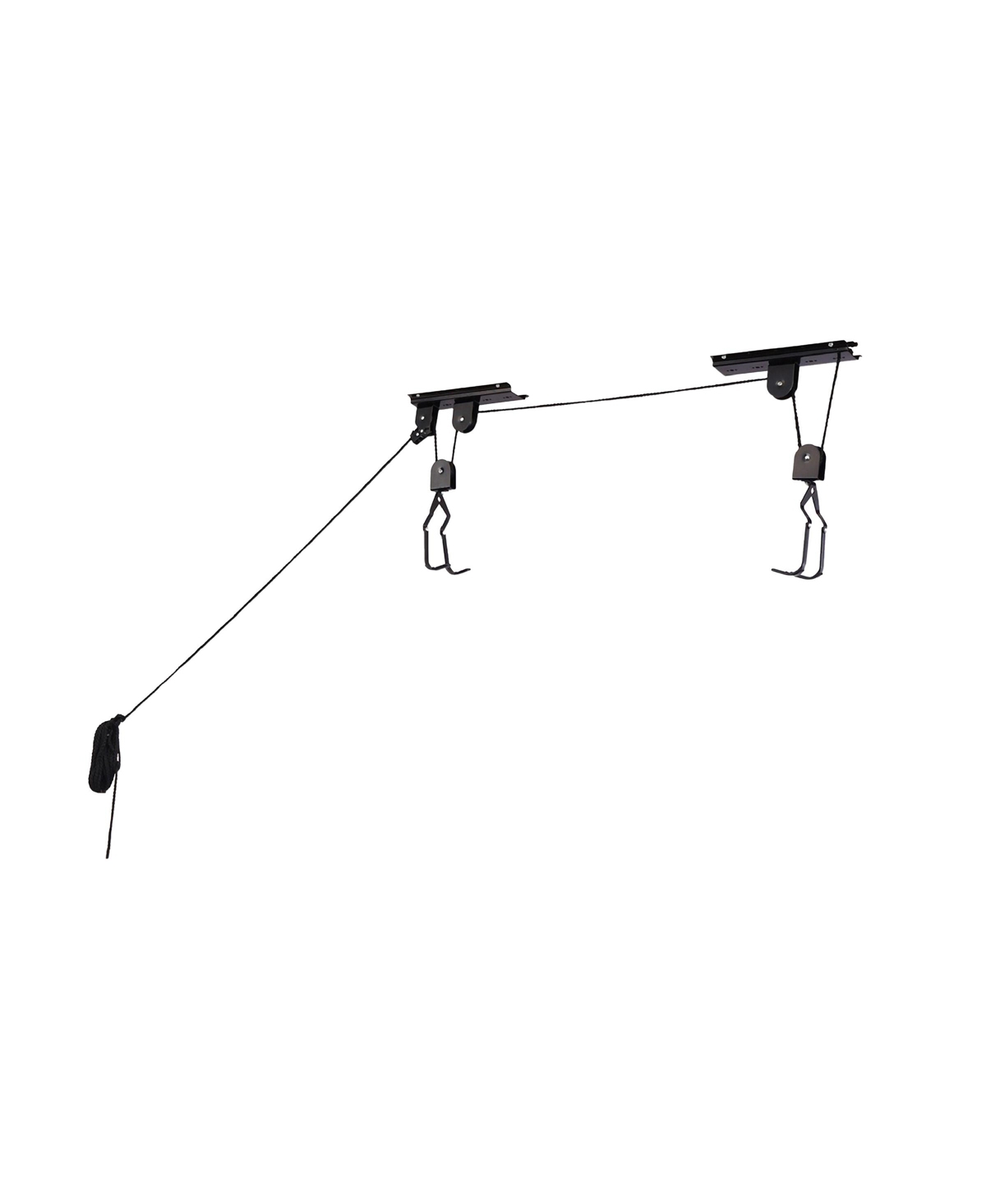Bike Hanger - Overhead Hoist Pulley System with 100lb Capacity for Bicycles or Ladders - Secure Garage Ceiling Storage by Rad Cycle - Black