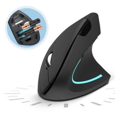 S12 Ergonomic Wireless Vertical Mouse (Black) (DMERG12-WB)