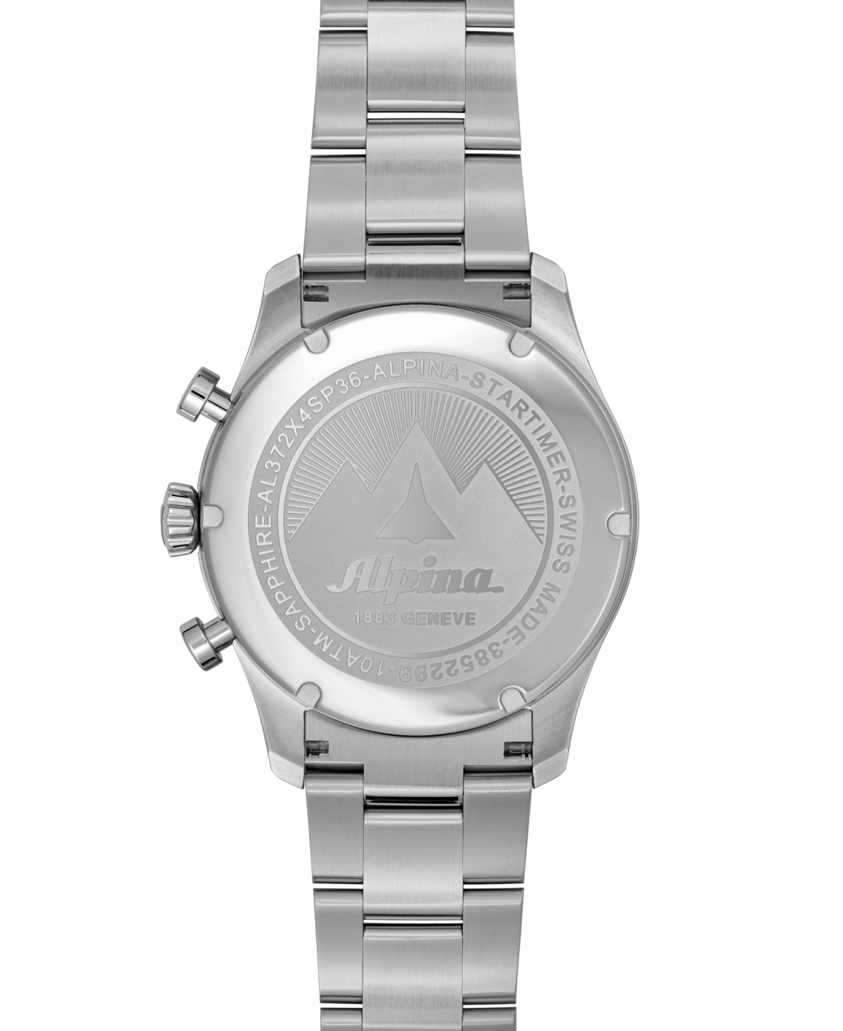 Shop Alpina Men's Swiss Chronograph Startimer Stainless Steel Strap Bracelet Watch 41mm In Silver-tone