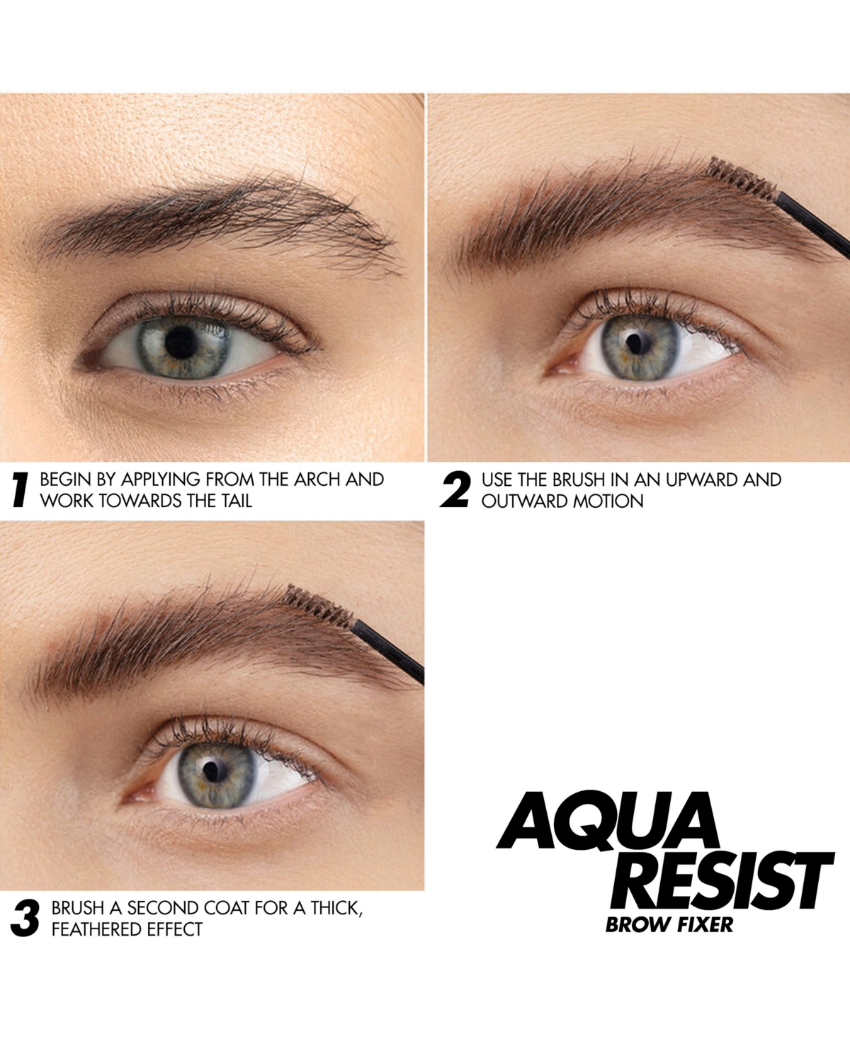 Make Up For Ever Aqua Resist Brow Fixer Waterproof Tinted Eyebrow Gel In 20