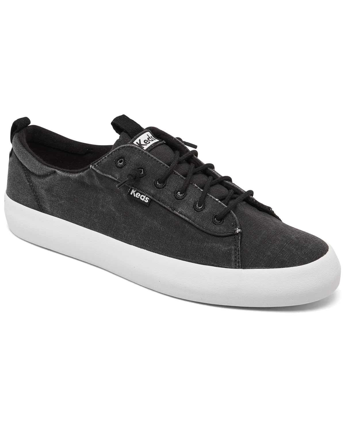Women's Kickback Canvas Casual Sneakers from Finish Line - Black