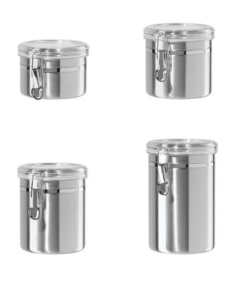 Clamp 4 Piece Canisters with Clear Lids Set