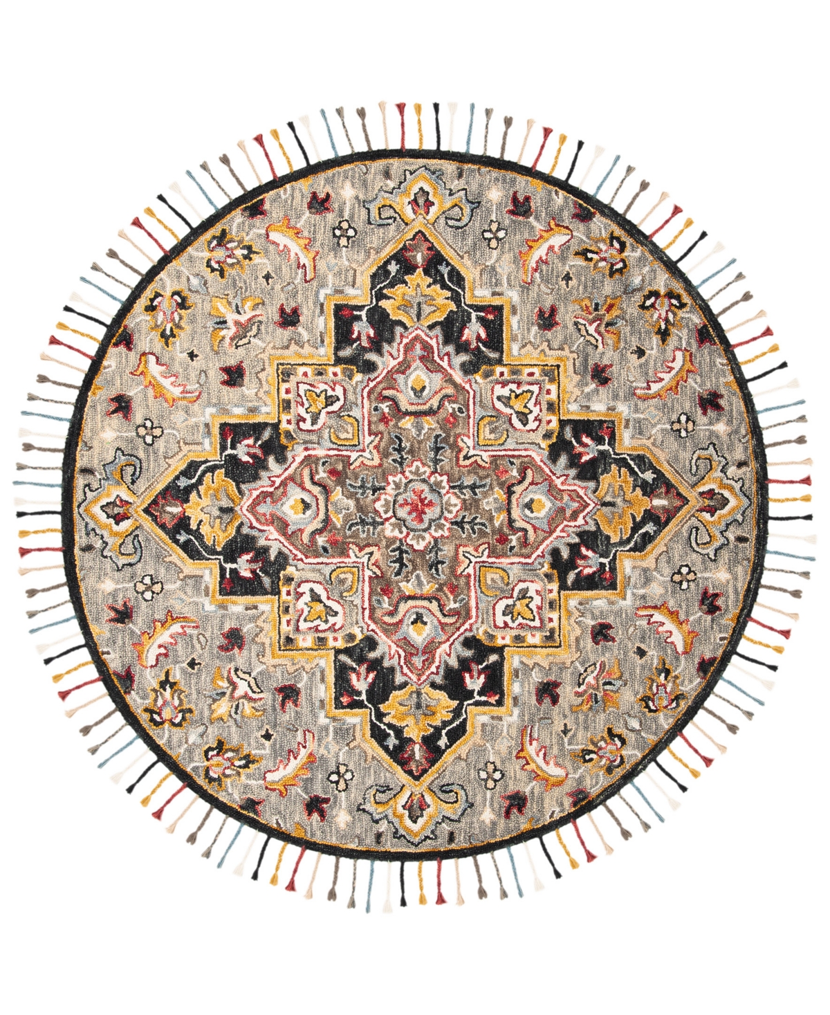 Safavieh Aurora APN207 9' x 9' Round Area Rug - Gray