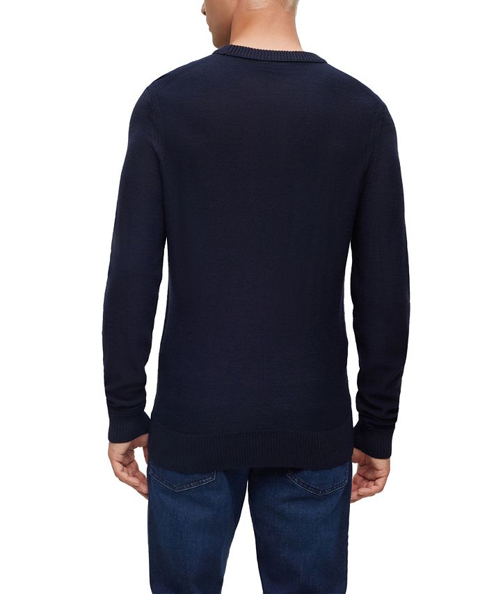 Hugo Boss Men's Embroidered Logo Regular Fit Sweater - Macy's