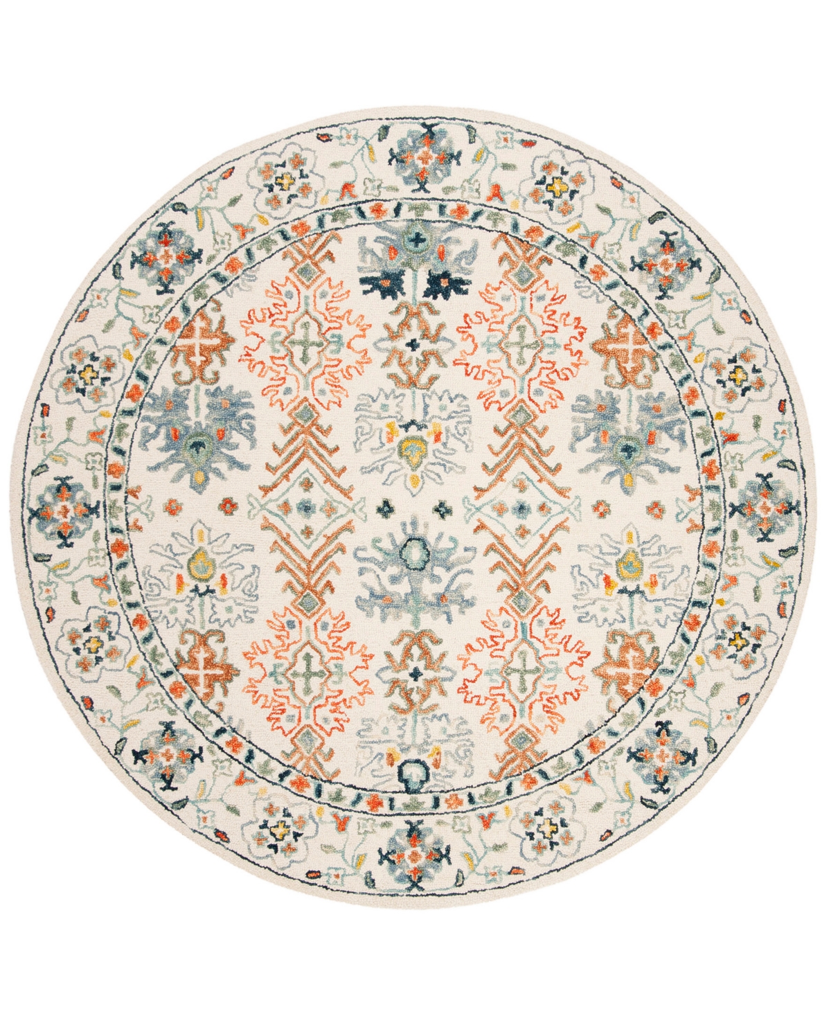 Safavieh Aurora APN310 9' x 9' Round Area Rug - Ivory, Blue