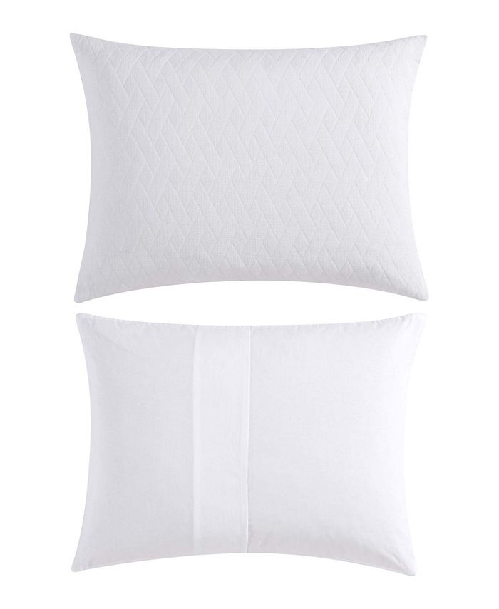 Tommy Bahama Home Wicker Woven Solid 3 Piece Comforter Set, Full/Queen