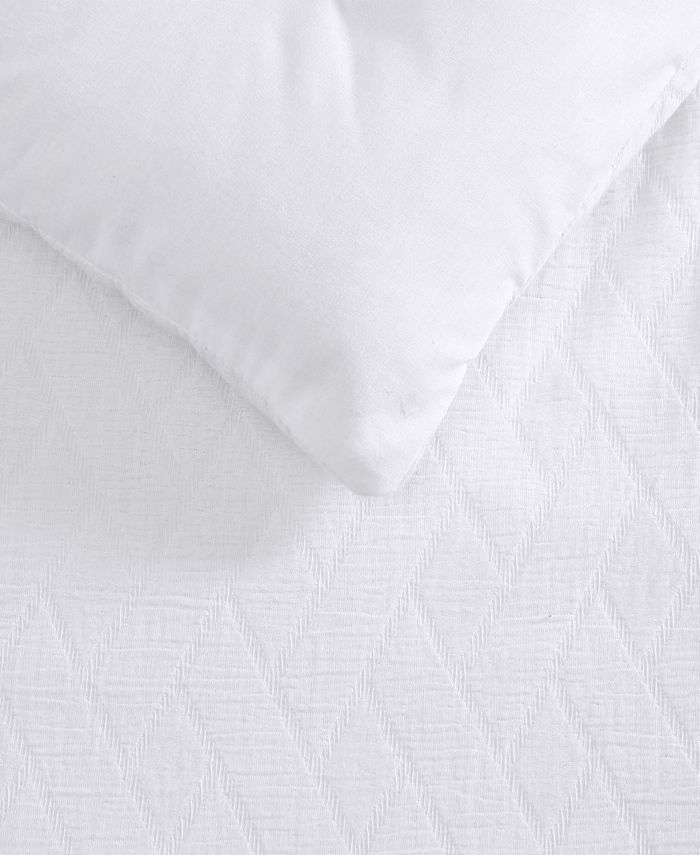 Tommy Bahama Home Wicker Woven Solid 3 Piece Comforter Set, Full/Queen