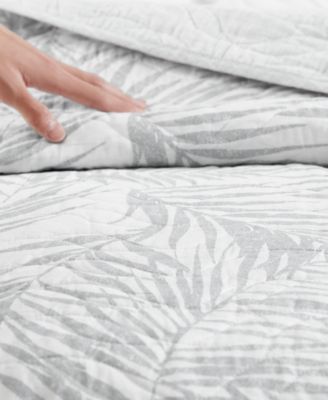 Tommy Bahama Home Palmday Cotton Reversible 3 Piece Quilt Set, Full ...