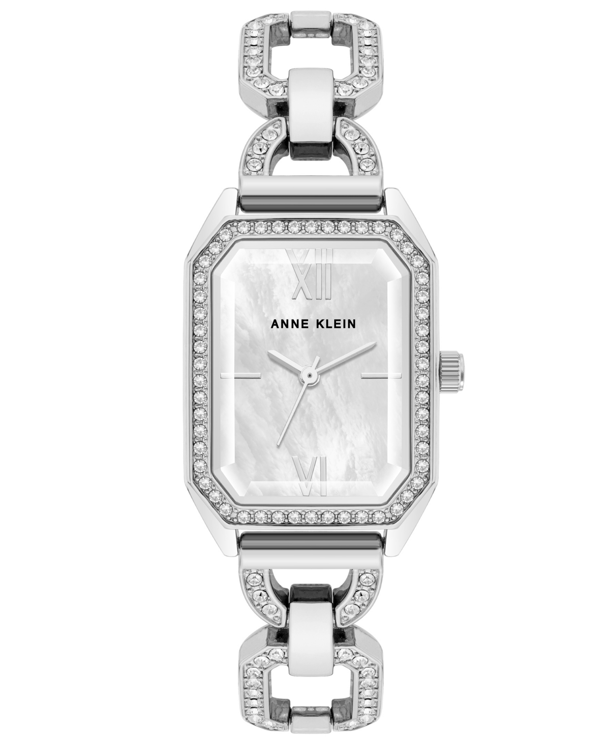 Anne Klein Women's Quartz Silver-tone Alloy Watch, 24mm X 35.5mm