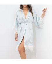 Macy Kimono Womensummer Silk Kimono Robe For Women - Mid-calf Length, Full  Sleeve, Faux Silk