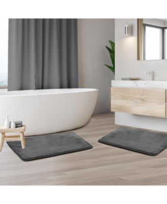 Non-Slip, Ultra Soft Plush, Memory Foam Bath Rug - Small 17"x24" - 2 Pack