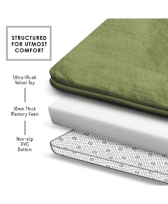 3 Piece Ultra Soft Non-Slip Plush Memory Foam Bath Rug Set - Small, Large & Contour