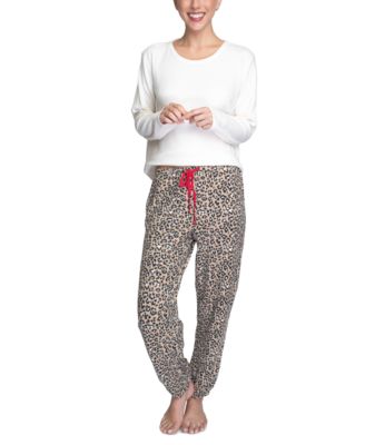 Hanes - Women's Animal-Print 2-Pc. Lounge & Pajama Set