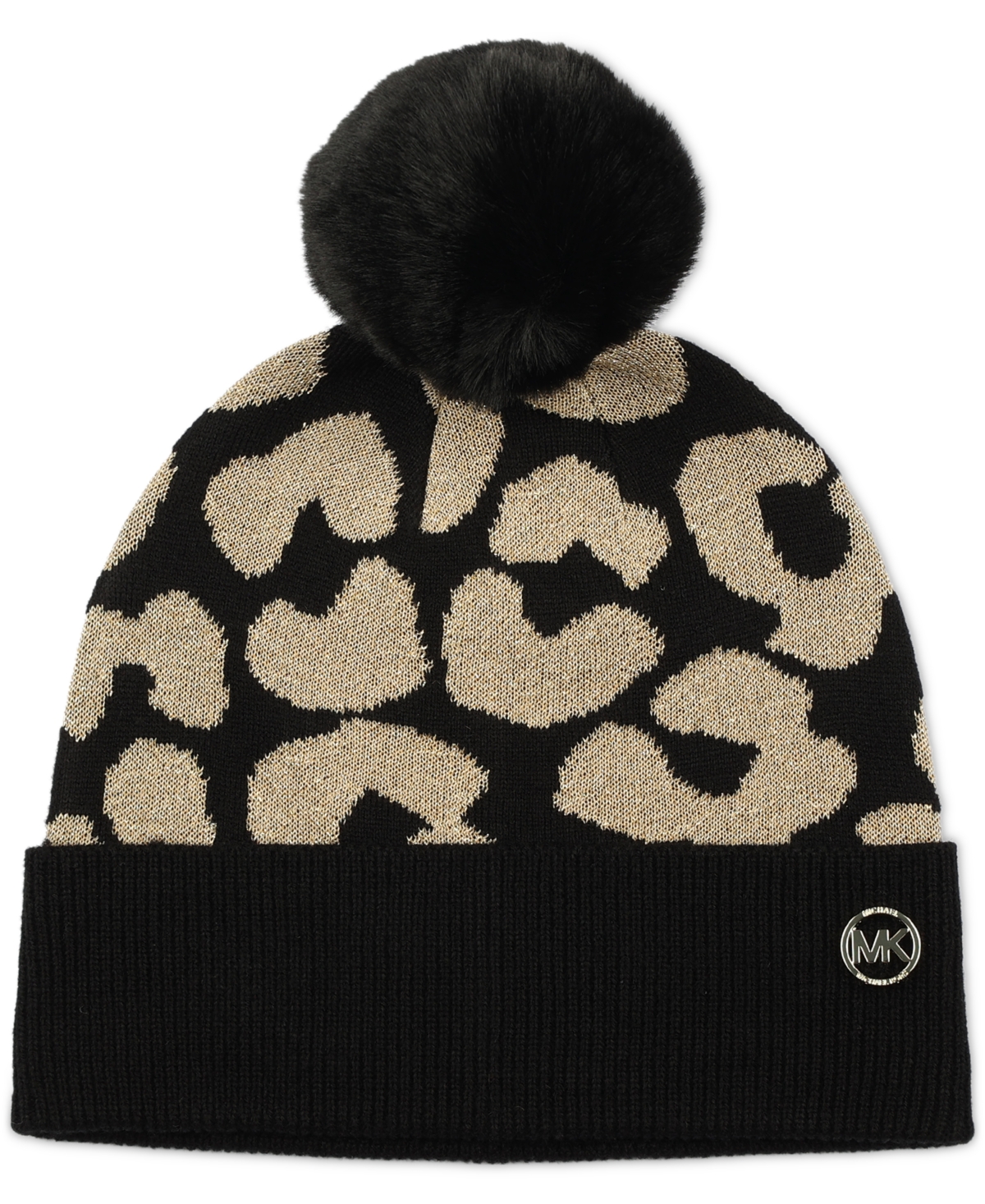 Michael Michael Kors Women's Metallic Leopard-Print Beanie