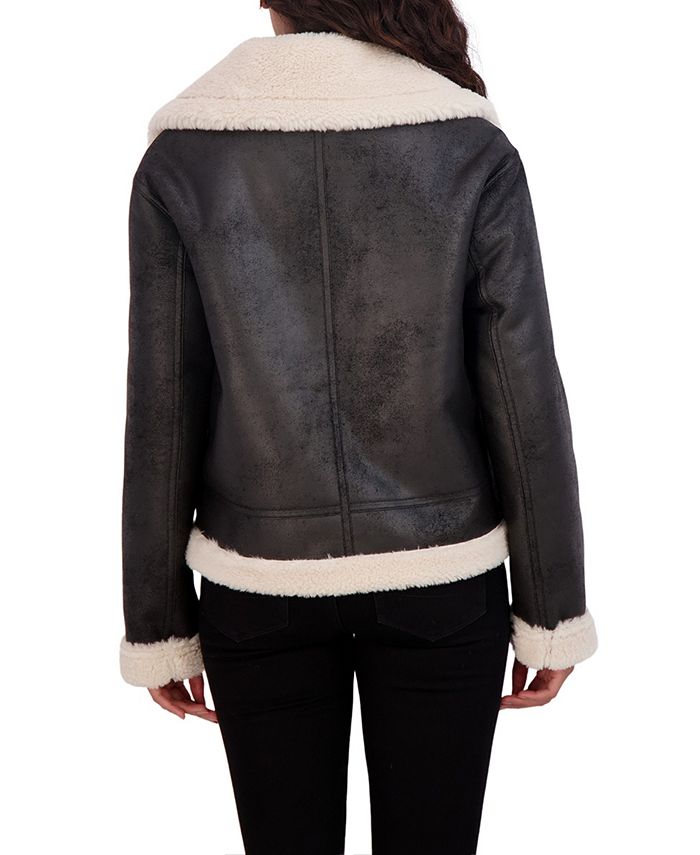 Sebby Collection Women's Faux Shearling Jacket - Macy's
