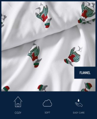 CLOSEOUT! Printed Flannel 4-Pc. Sheet Set, King