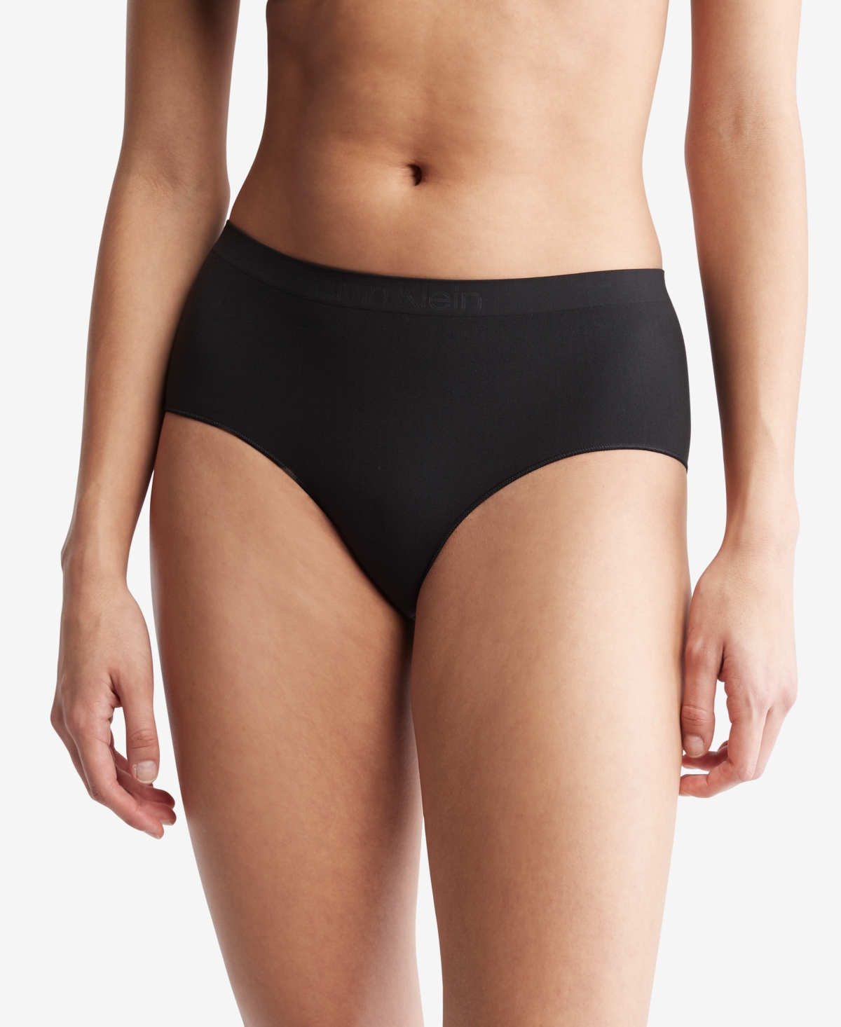 Calvin Klein Women's Bonded Flex Seamless High-rise Bikini Brief Underwear  Qd5160 In Black