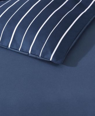 Longdale Solid Stripe Brushed Microfiber Duvet Cover Sets