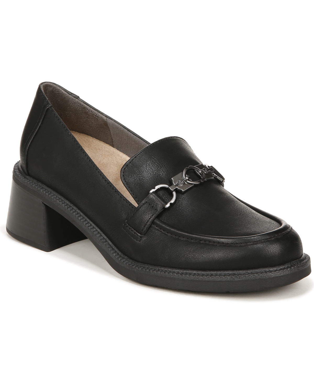 Shop Dr. Scholl's Women's Rate Up Bit Loafers In Black Faux Leather