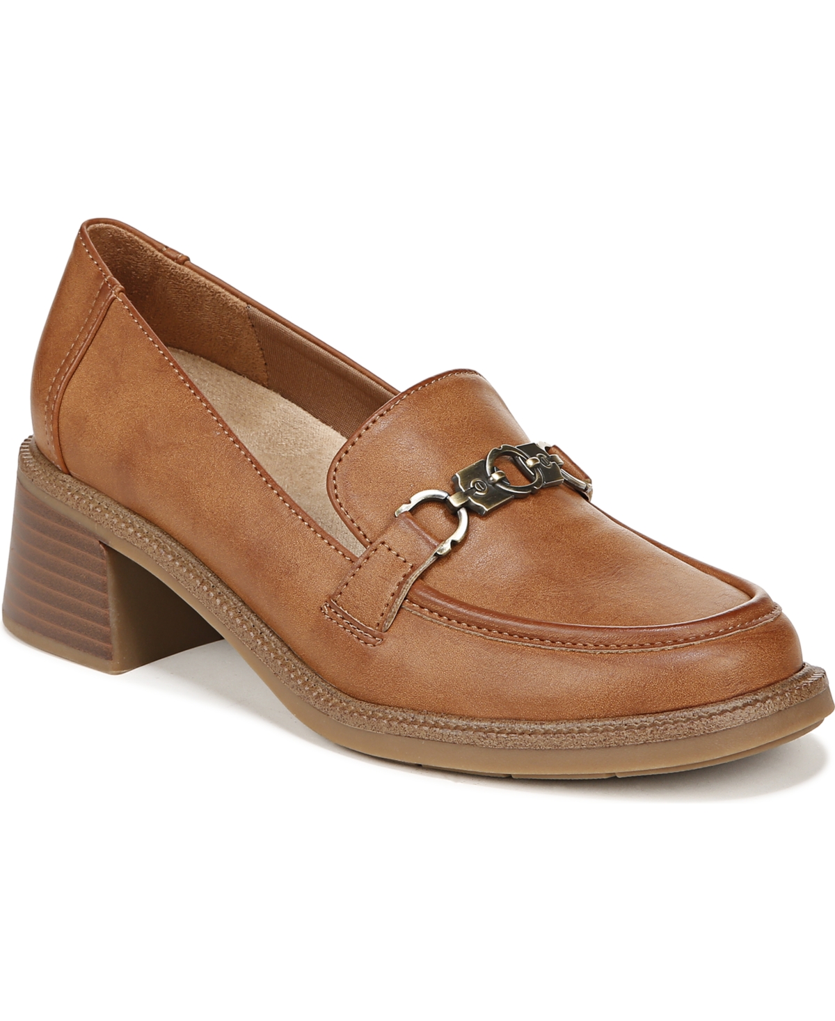 Shop Dr. Scholl's Women's Rate Up Bit Loafers In Brown Faux Leather