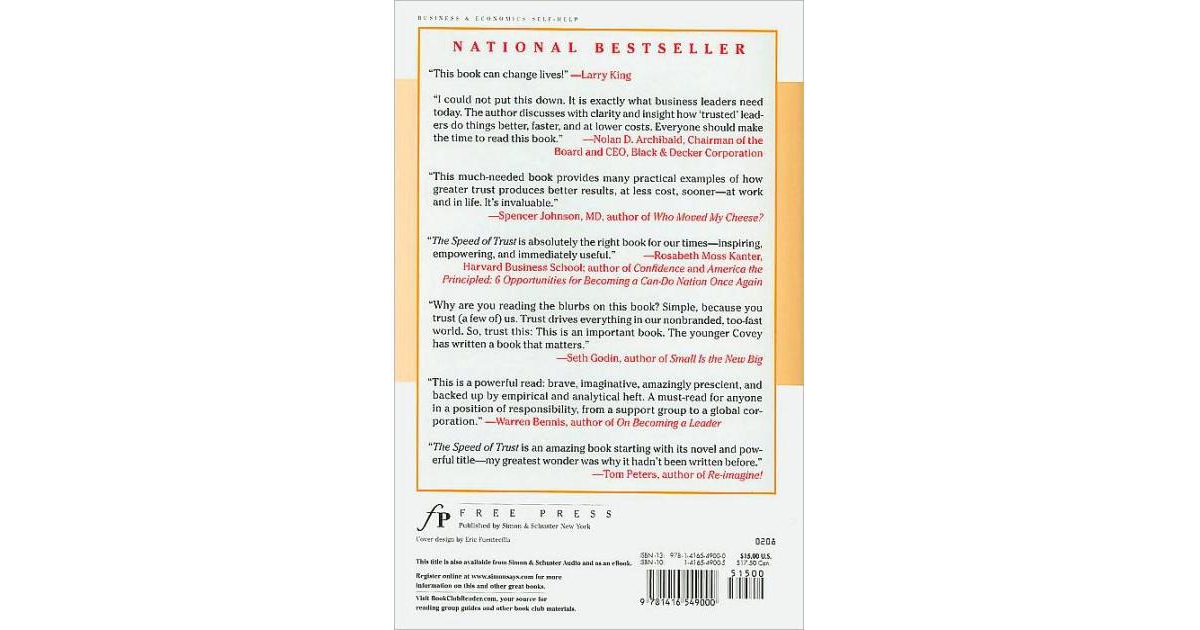 The Speed of Trust- The One Thing That Changes Everything by Stephen M. R. Covey