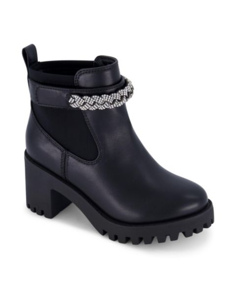 Ботинки Marc Fisher Marika Ankle Strap Chelsea Boots для девочек, цвет: Чёрный