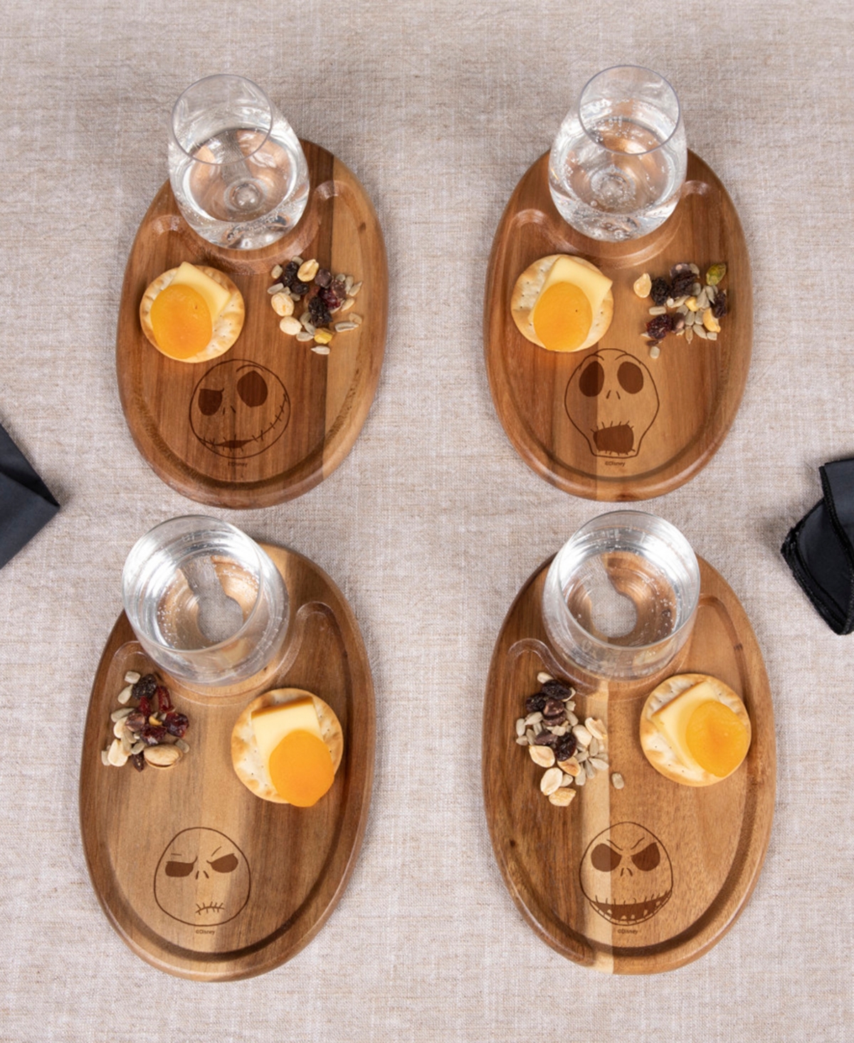Disney's Nightmare Before Christmas Jack Wine Appetizer Plate Set of 4