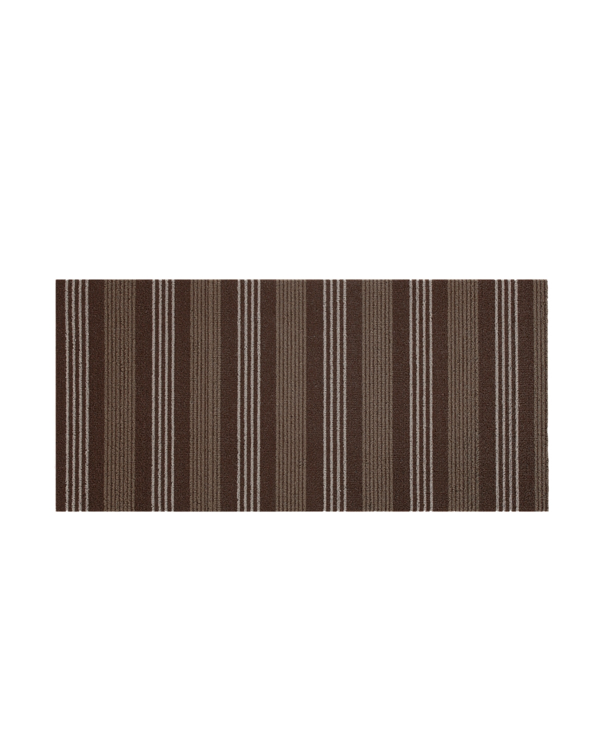 Nautica Polyvinyl Chloride Loop Utility Indoor or Outdoor Striped Mat, 17.5