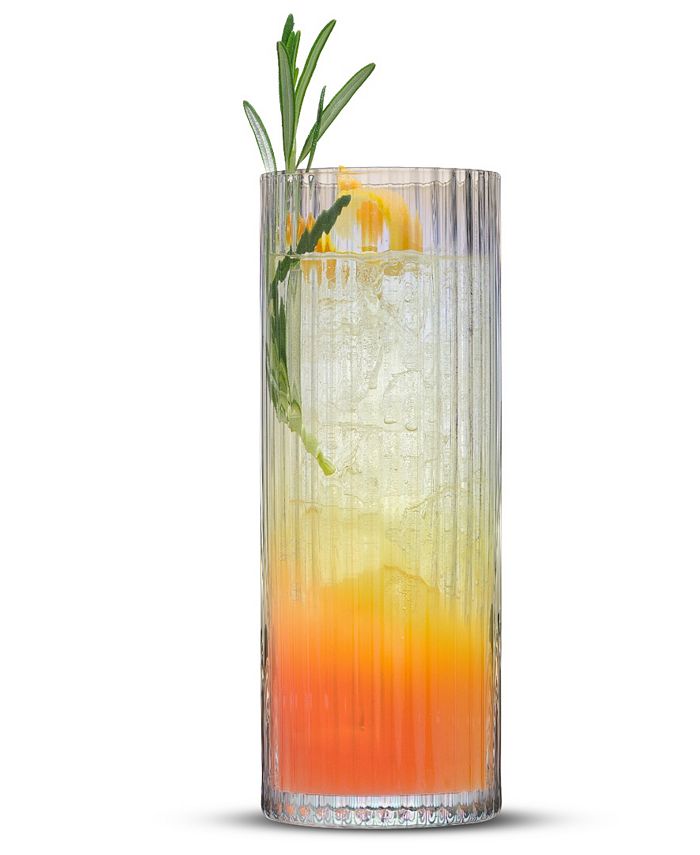 JoyJolt Christian Siriano Chroma Iridescent Highball Drinking Glasses