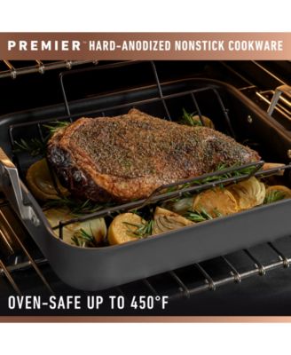 Premier Hard-Anodized Nonstick 16" Roasting Pan with Rack