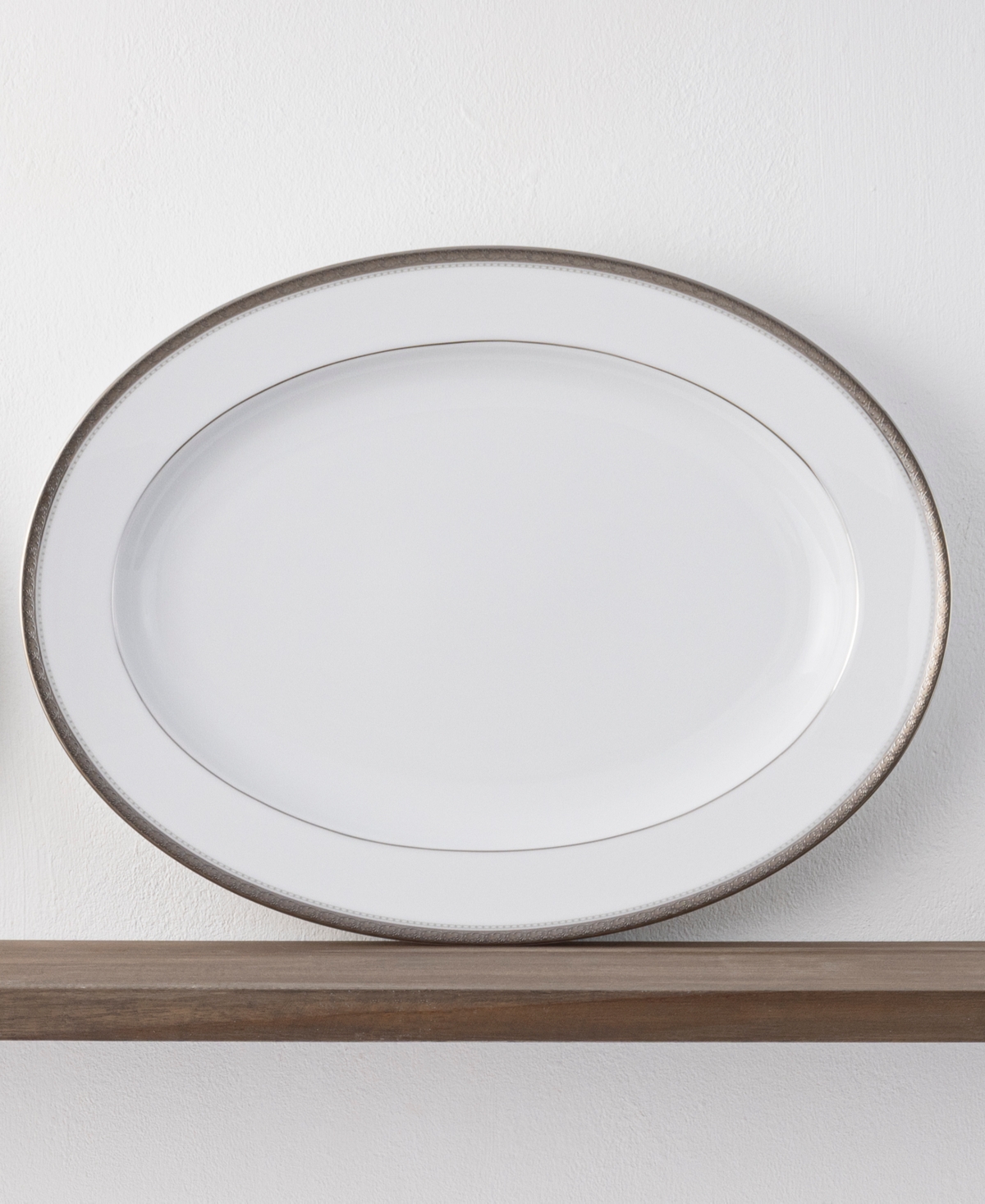 Noritake Charlotta Platinum Oval Platter, 16"
