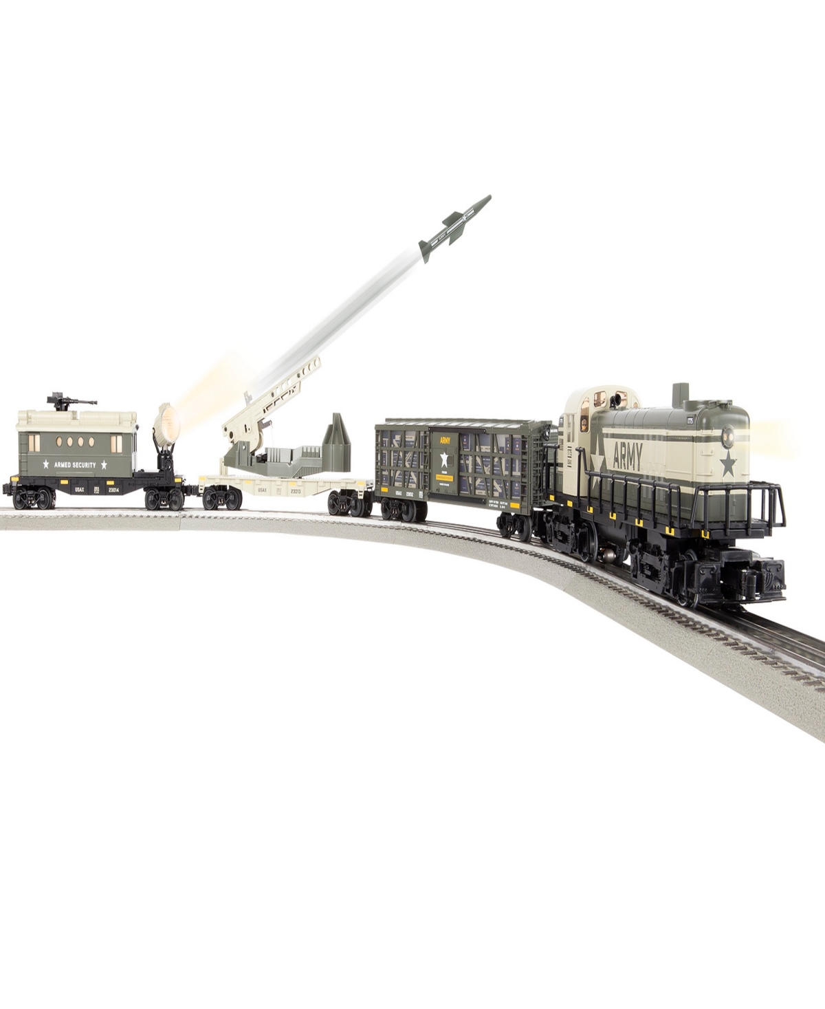 LIONEL ARMY FREIGHT LIONCHIEF BLUETOOTH 5.0 TRAIN SET WITH REMOTE 