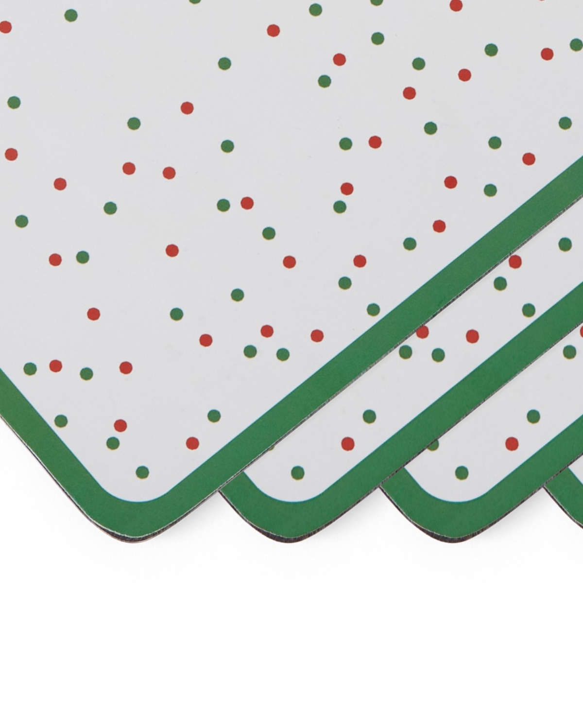 Spode Christmas Tree Polka Dot Large Placemats, Set Of 4 In Green