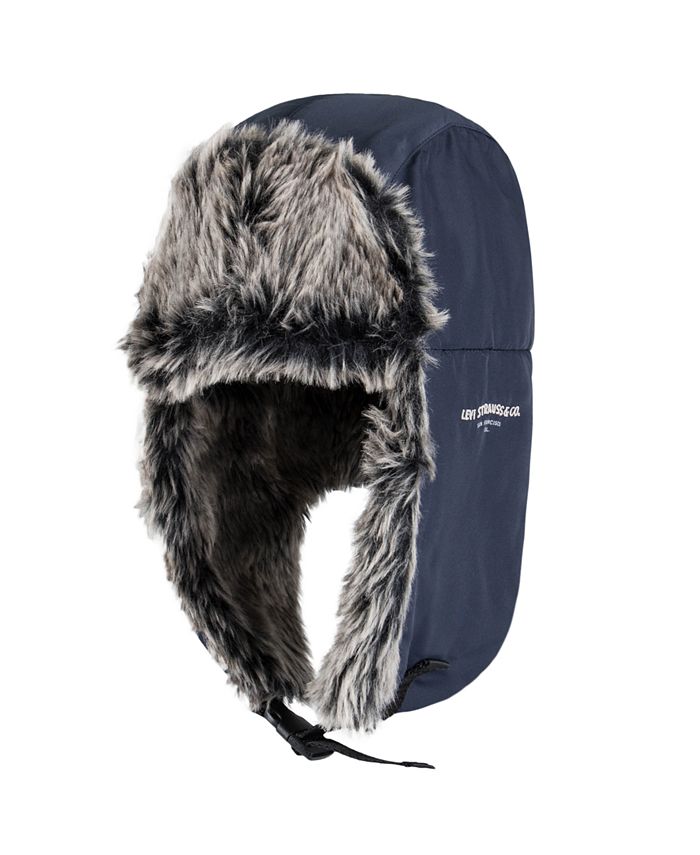 Levi\'s Men\'s Trapper Warmth Resistant Hat Macy\'s Maximum - Water Nylon