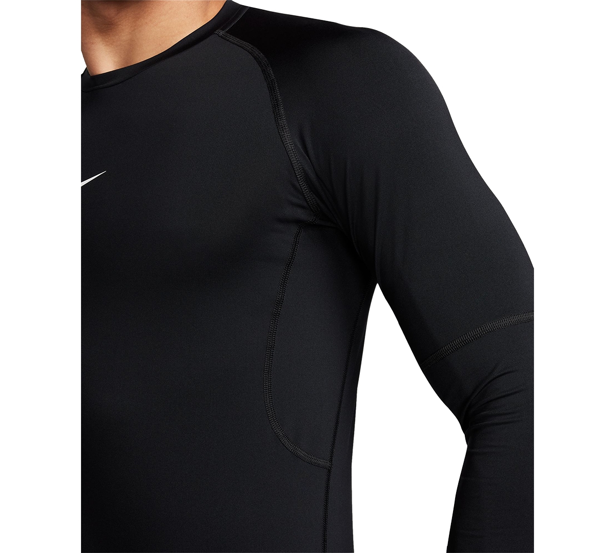 Nike Men's Pro Slim-Fit Dri-fit Long-Sleeve T-Shirt -white