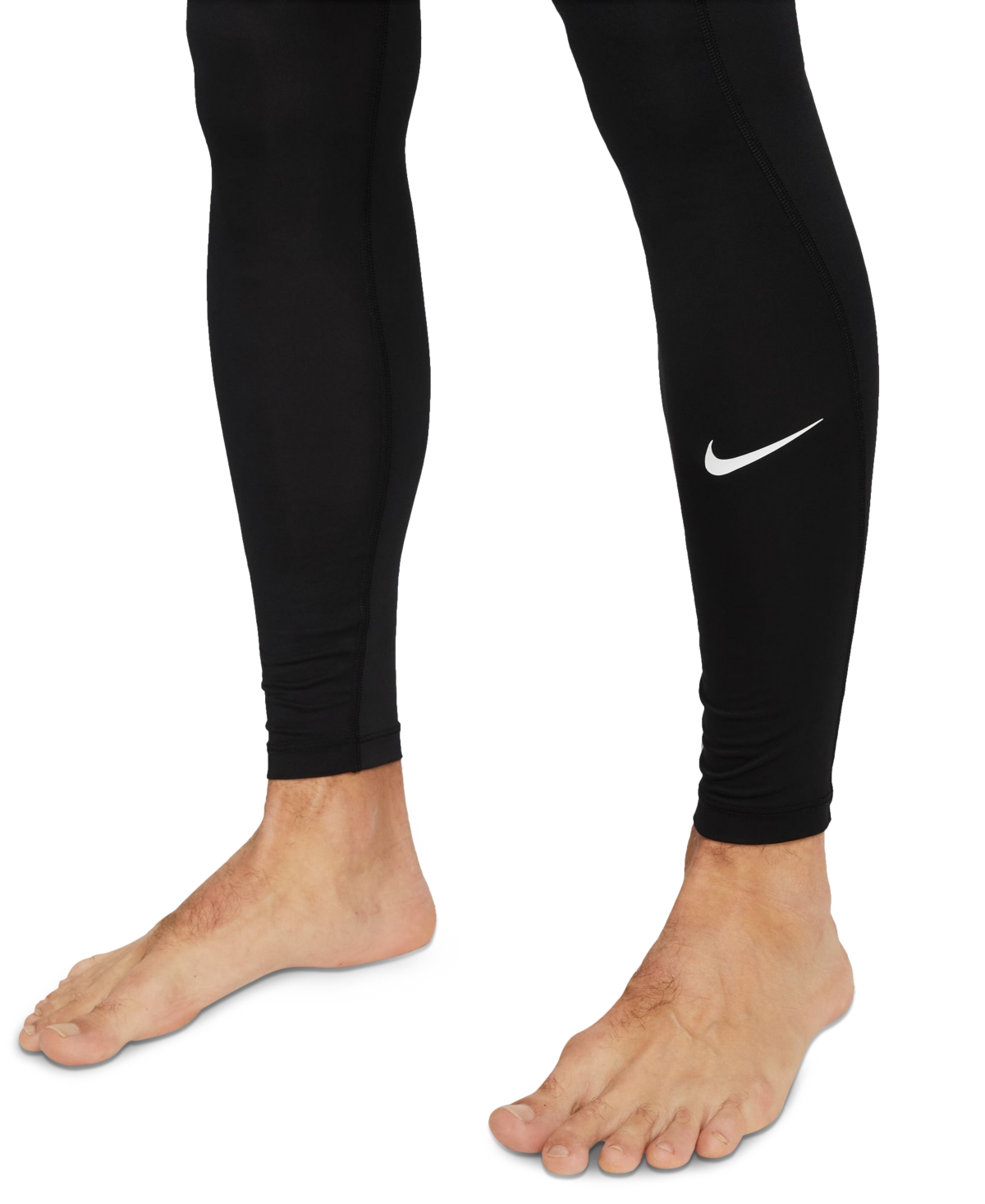 Nike Men's Pro Slim-Fit Dri-fit Fitness Tights -white
