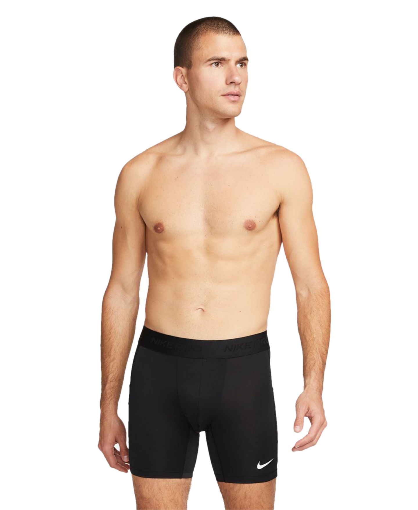 Мужские шорты для фитнеса Nike Pro Dri-FIT, цвет: Чёрный / Белый — фото 2