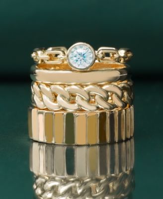 Chain Link Statement Ring in Gold Vermeil or Sterling Silver, Created for Macy's