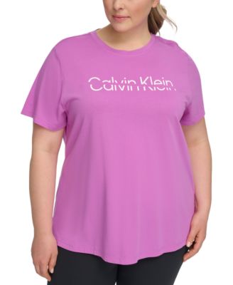 Calvin Klein Performance Plus Size Logo Print T Shirt Macy s